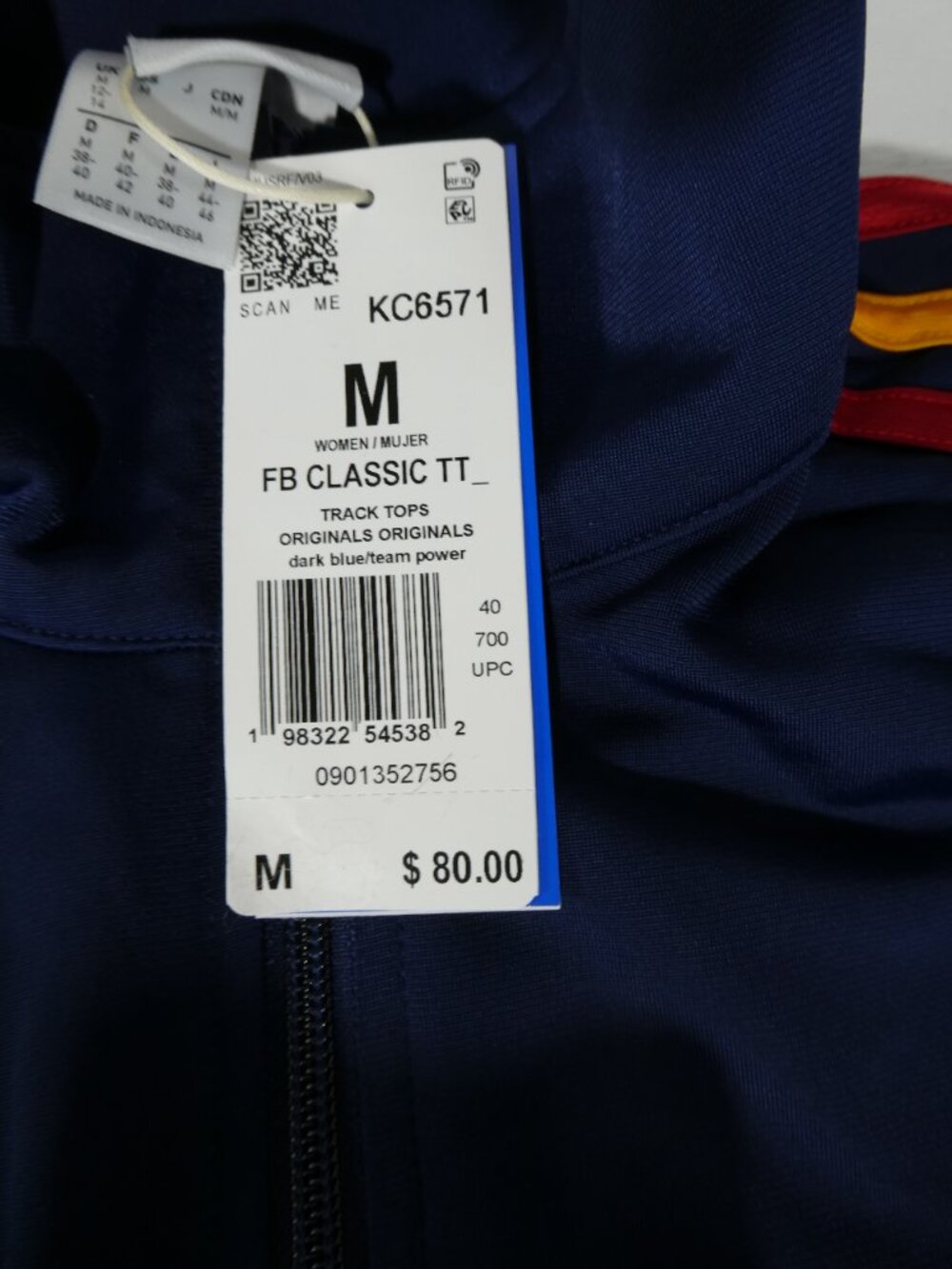Adidas Womens Two Piece Tracksuit Set Jacket KC6571 Pants KC6552 Blue M - Picture 5 of 15